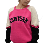 BLUZĂ CU MÂNECI, LOGO „NEW YORK” BRODAT, DAMĂ, CIAO MILANO